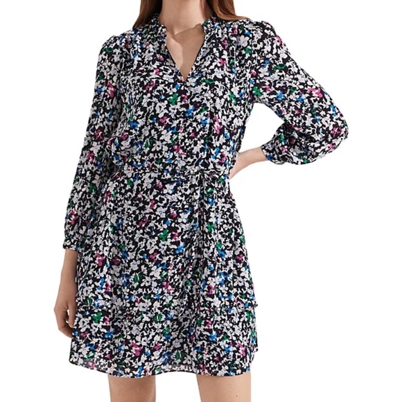 Hobbs London Selina Floral A-Line Dress - US Size 8 - Picture 1 of 12